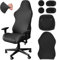 6Pc Funda para Silla Gaming, Suave Transpirable Funda Silla Escritorio, Alta Elasticidad Funda Silla Oficina, Duradero Funda para Silla de oficina, Minimalista Recambios Sillas Gaming Extraíble Lavabl