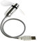 Angoily 1 Pc ventilateur lumineux USB ventilateur de bureau USB horloges mini ventilateur led ventilateur de table usb ventilateur portatif ventilateur d'affichage en temps réel clignotant