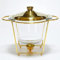 Chafing Dish, 4 L Pan Chafer, Set di Chaf Dish in Acciaio Inox con teglia in Vetro per Alimenti, Porta-combustibile, per Buffet, Matrimoni, Eventi di Catering,Gold