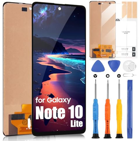TFT Écran pour Samsung Galaxy Note 10 Lite Ecran pour Galaxy Note 10 Lite LCD Display N770F SM-N770F SM-N770F/DS Écran Tactile Digitizer Assembly Réparation Kit (Noir)