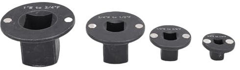 aqxreight 4pcs Einfügen Low-Profile Impact Socket Adapter Set Low Profile Impact Socket-Set-Antriebsantriebsreduzierter 1 Zoll M-3/4in F 3/4 in M-1/2in F 1/2in M-3/8in F 3/8in M-1/4in F