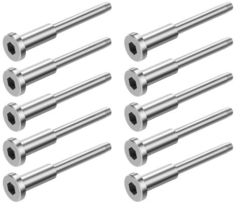 MagiDeal Kit de 10 câbles invisibles pour garde-corps, récepteur invisible et embout à sertir professionnel pour tendeur de câble, quincaillerie de garde-corps