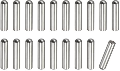 QUARKZMAN 8x25mm Chevilles, 20pcs 304 Acier Inoxydable Tête Ronde Extrémité Plate Chanfreinée Chevilles Lit Superposé Chevillage Étagère Supports Éléments Fixation
