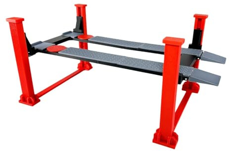 kowaku RC-Miniatur-Hebebühne, tragbarer RC-Autoständer für 1/18-Crawler-Cars, robuste und realistische Reparaturwerkstatt, Vier Beiträge