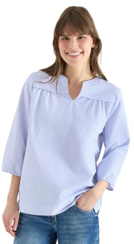 Cecil Damen 3412881 3/4-Arm Bluse in Seersucker Qualität (1er Pack)