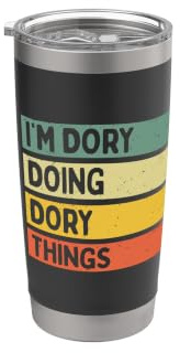 I'm Dory Doing Dory Things Lustiges personalisiertes Zitat Doppelwandiger Edelstahl-Thermobecher