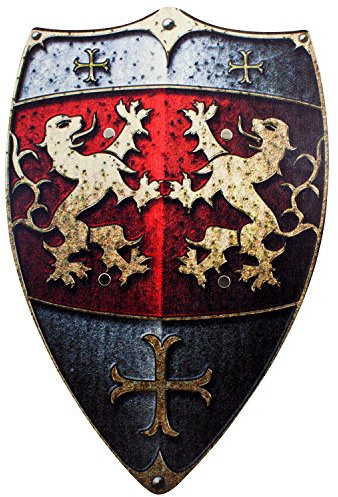 Holzspielerei 53578 Ritterschild, Rot-Gold-Silber