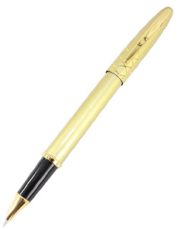 Gullor 093 Hidden Medium Nib Fountain Pen - Golden