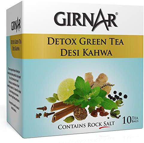 Girnar detox verde bustine di tè - desi kahwa, 10 borse