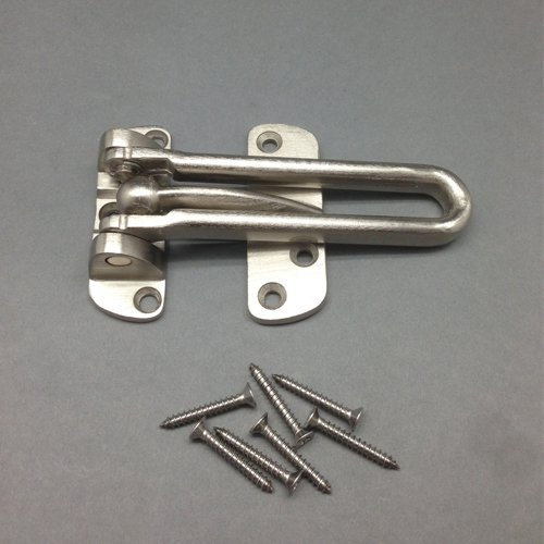 Front Door Security Chain Restrictor Heavy Duty Strong Home Safety Satin Finish