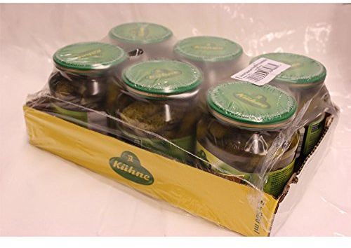 Kühne Schlemmertopf kleine Augurken 6 x 580ml Glas (feine Gürkchen)