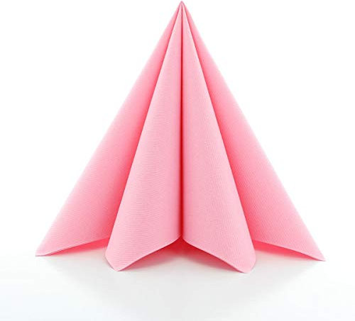 Sovie HOME Linclass®Airlaid Servietten 40x40 cm | Falttechnik | ideal für Babyshower und Party | Rosa | 12 Stück