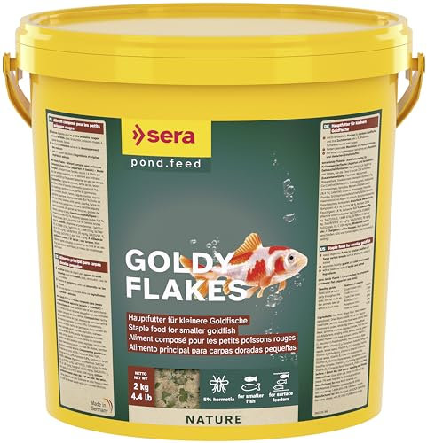 sera Goldy Nature 10L (2kg) | Hauptfutter für kleinere Goldfische | Fördert gesundes Wachstum & prächtige Farben | Ohne Farb- und Konservierungsstoffe | Hochwertige Proteinquelle durch Insektenmehl
