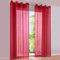 SIMPVALE Gardinenschals 2er Set, Vorhänge mit Ösen,Polyester Voile Schlaufenschal Transparent für Wohnzimmer, Balkon Schlafzimmer Küche Breit 140cm Höhe 225cm,Vorhang Rot