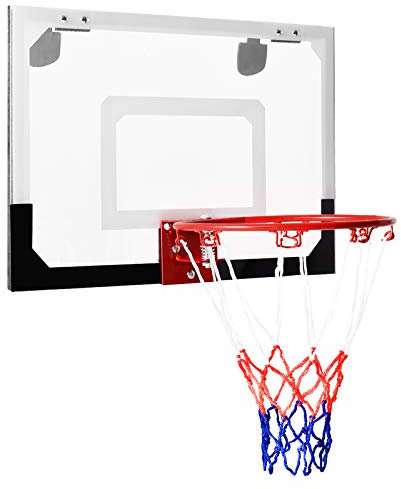 DREAMADE Basketballbrett, Basketball Backboard Basketballboard, Basketballkorb Wandmontage, Basketballbrett mit Korb für Indoor und Outdoor