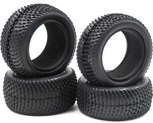 hobbysoul 4pcs 1/10 RC 2.2 Off Road Buggy Vorderreifen & Hinterreifen Reifen Tyre Tires with Foam Fit HSP HPI Redcat Car