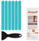 Secopad Anti-Rutsch Aufkleber 24 STK Sicherheitsstreifen für Badewanne, Klebende Sticker mit Premium Schaber für Badewanne, Dusche, Treppe (Blau)