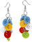 Soul-Cats 1 Paar Knopf Ohrhänger Statement Ohrringe mit bunten Knöpfen im Retro Look Hippie