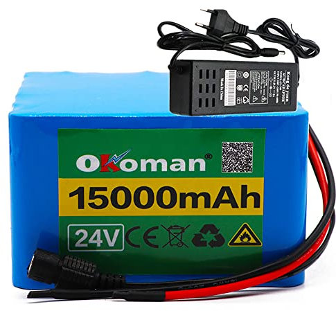 Batterie au lithium 24v 15ah 6S5P 25.2V vélos électriques batterie pack batteries pour vélo à moteur électrique avec BMS + chargeur