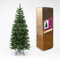 SHATCHI 6Ft/1.8mGreen Christmas Slim Pine Narrow Xmas Tree, 450 Pointed Tips, Metal Stand, Holiday Home Decorations, Green, 180 cm