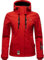 MARIKOO Veste softshell mi-saison avec capuche pour femme Taille XS à 3XL, rouge, S