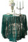 Grüne Spitze Tischdecke Bestickt Elegante Florale Muster Tischtuch Runde Overlay Tischdecke für Hochzeit Party Urlaub Lange Abendessen Home Decor (Rund-150CM/60, Grün)