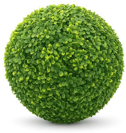 eacommerce Sfera di Bosso Sintetica Palla Artificiale Buxus Arredamento da Giardino Colore Verde | Pianta decorativa (55 cm)