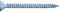 Spanplattenschraube Jet-Fast 5,0x20 Vollg. Senkkopf TX Silverline (blau-verz) 500 Stück/Karton