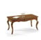 Mar.c.a. Design - Tavolino Elegante e Raffinato con Cassetto in Legno di Pioppo Color Noce scuro, Mobiletto Arte Povera Made in Italy - Misura 100x50x45h