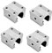 CNCYEAH 4 Stücke SBR16UU 16mm Aluminiumlegierung Linearlager Gleitblock, Öffnen Linear Router Linearlager Stehlager Aluminium Linear Kugellager Slide Block für 16mm Welle/Stange CNC Router Teile