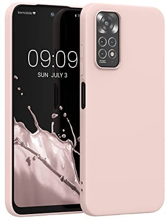 kwmobile Hülle kompatibel mit Xiaomi Redmi Note 11 / Note 11S Hülle - weiches TPU Silikon Case - Cover geeignet für kabelloses Laden - Coconut Swirl