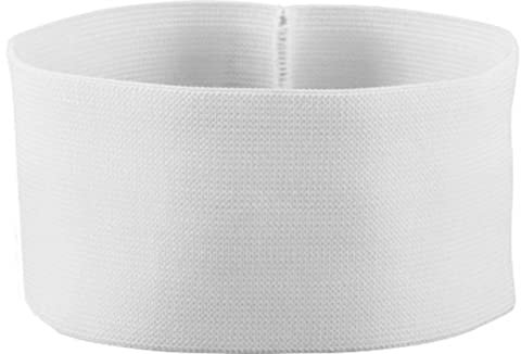 gummielastische Armbinde (Höhe 6 cm) (weiss) bedruckt mit IHREM INDIVIDUELLEM TEXT + LOGO