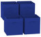 GREATOYAR Juego de 4 Cajas de Almacenamiento, Cajas de Almacenamiento de Tela, Cubos de Almacenamiento Plegables, Cajas de Juguetes Plegables, Cajas de Organización, 31x31x31cm, Azul Marino,4 Unidades