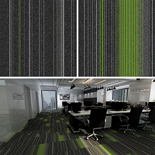 BAXIS Commercial Carpet Tiles Peel and Stick Anti-Slip Thick Striped Carpet Squares Freely Splice for Home Office 50 X 50cm Each (Color : Style4, Size : 50Pcs)
