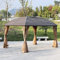 Pavillon Gartenpavillon, wasserdichter Metalldach-Pavillon-Aluminiumrahmen mit Baldachinvorhängen und Maschennetzvorhängen, für Garten