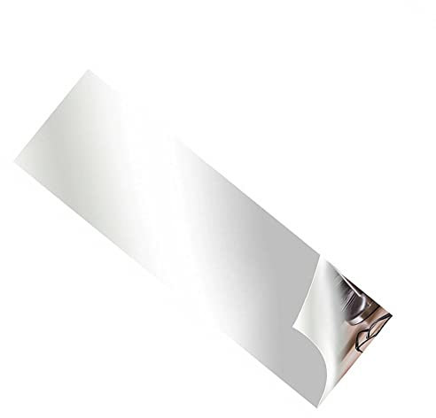 Miroir mural pleine longueur 50 cm x 200 m, miroir pleine longueur, feuille de miroir flexible, miroir de décoration murale, autocollants amovibles sans verre (0,1 mm) 50 x 200 cm