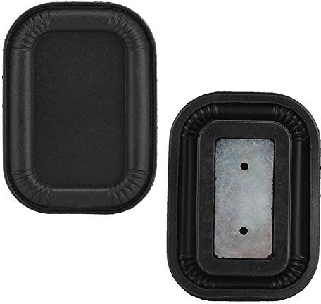 KIMISS 4PCS Bass Speaker, Radiator Auxiliary Rubber Car Subwoofer Tube Plate Passive Box Port Vibration OvalRectangle 65x45 Black