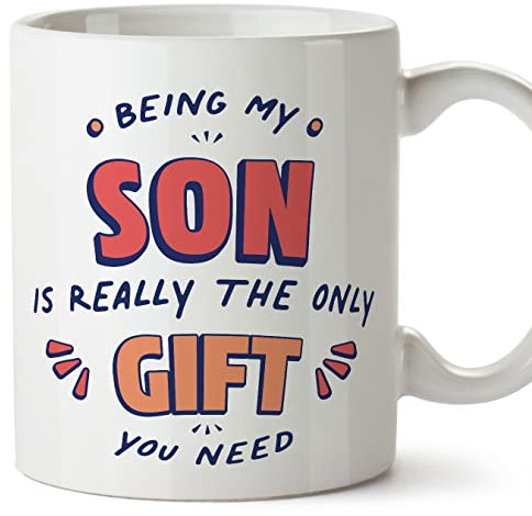 MUGFFINS Son Mug - in English - I'm The only Gift You Need - Funny Gift - Ceramic 11oz Mug