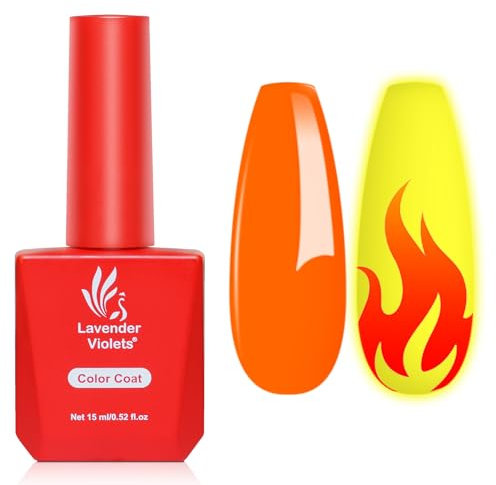 15ml Gel Nagellack UV LED Neonorange Glow in the Dark Nail Polish Einweichen Nagellampe Aushärten Halloween Geist Party Nägel Maniküre Pediküre Größerer Inhalt A0162