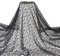 FINGERINSPIRE 0.9x1.6 m Schwarzer Spinnennetzstoff Halloween Stoff Spinnennetz Polyester Dekorativer Stoff Bekleidungszubehör Für Polster Tischdecken Halloween Geburtstag Party Kleidung Dekoration