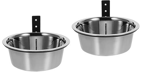 POPETPOP Nourriture pour Chat 2 Ensembles Fixé Au Mur Élevé Chien Bol Mur Monté Chien Bol Inoxydable s Pliable Vaisselle en Acier Inoxydable Pet Surélevé s