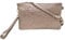 Pochette Donna con Tracolla Borsa Clutch Donna Elegante in Pelle Morbida Made in Italy Borsa da Polso Modello Mya Bronzo.