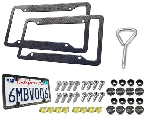 LAQWYNKB 2 Piezas Soportes para matrículas de Coche, Soporte para Placa de matrícula de Coche, Placa de matrícula Americana Decoraciones