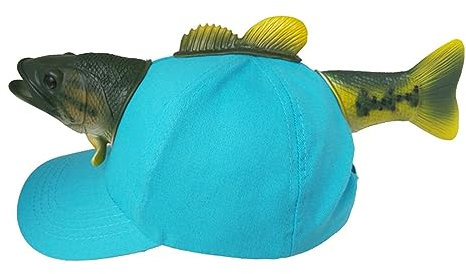 JISADER Neuartige Baseballkappe, Fischhut, Trendige, lässige Eltern-Kind-Baseballmütze für Kinder und Erwachsene, blaues S