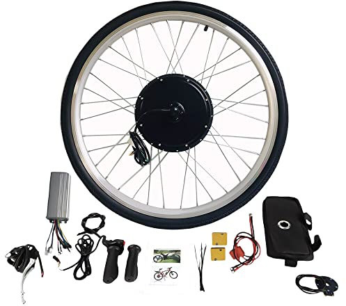 HINOPY E-Bike Umbausatz, 28 Zoll E-Bike Conversion Kit 48V 1000W Elektro-Fahrrad Vorderrad Umbausatz für Snowbikes, Elektrofahrräder und Elektromotorräder