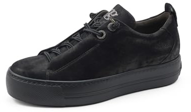 Paul Green Damen Low-Top Sneaker - Turnschuhe mit Komfort-Eva-Sohle - Damenschuhe - Alltag & Büro Sneaker Damen - Schwarz 07x