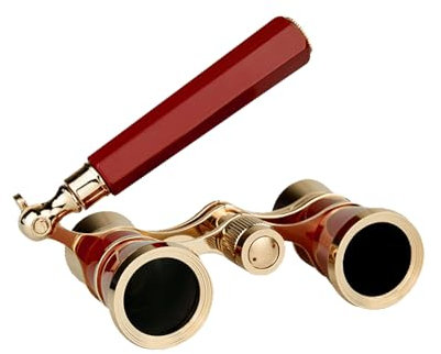 Jemora 3x25 Theater-Opernglas für Frauen und Erwachsene, Vollmetall-Theaterfernglas, Mini-Fernglas-Teleskop mit verstellbarem Griff, Aufbewahrungstasche, Reinigungstuch zum Ansehen von Konzerten, Thea