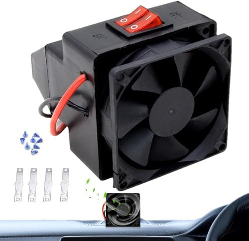 Riscaldatore per auto portatile, riscaldatore per sbrinatore per finestrini, Asciugatrice automatica con ventola di calore da 300 W, Sbrinatore automatico per finestrini auto, ventola di calore, asciu