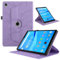 TEDTIKJT Funda para Lenovo Tab M8 (3rd Gen) 8 2022 Carcasa PU Cuero Protectora 360 Giratoria de ángulo Múltiple Soporte Función Flip Cover para Lenovo Tab M8 (3rd Gen) Carcasa, Violet Árboles
