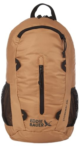 Eddie Bauer Verstaubarer Rucksack aus Ripstop-Polyester, Hellbraun (Tobacco), 20 l